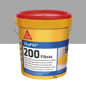Impermeablizante SIKAFILL 200 fibras 5KG gris